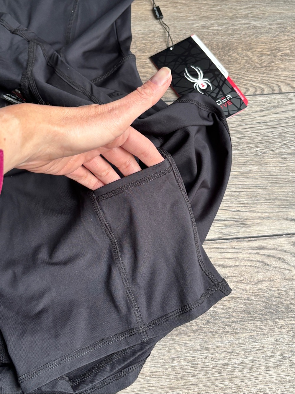 NWT Spyder Activewear Workout Athletic Dress With Shorts Black Sz Medium - Picture 4 of 11